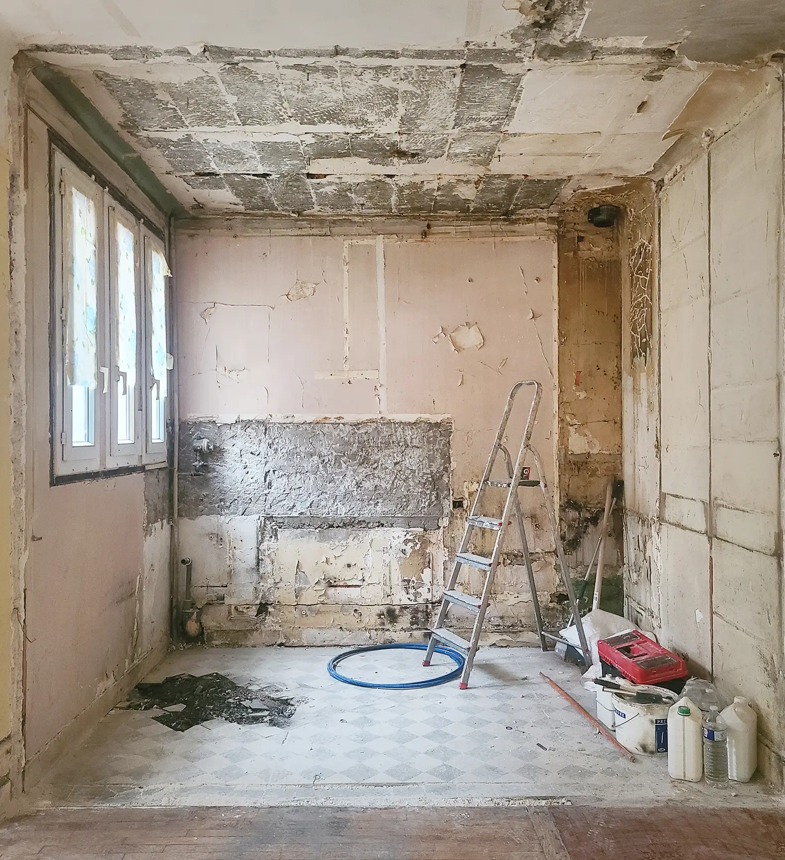 Réhabilitation et restructuration d'un patrimoine HBM des années 1930, Saint-Ouen.