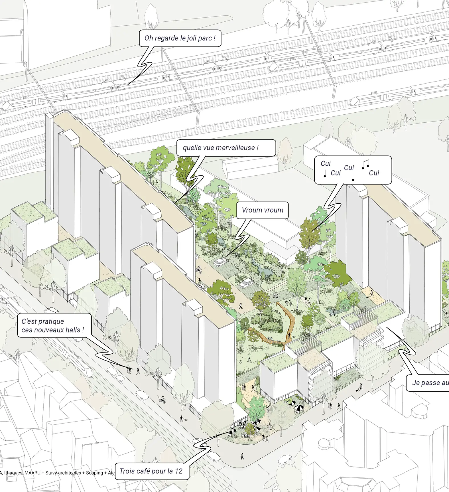 Porte Brancion, programme mixte avec Stavy. Paris Habitat