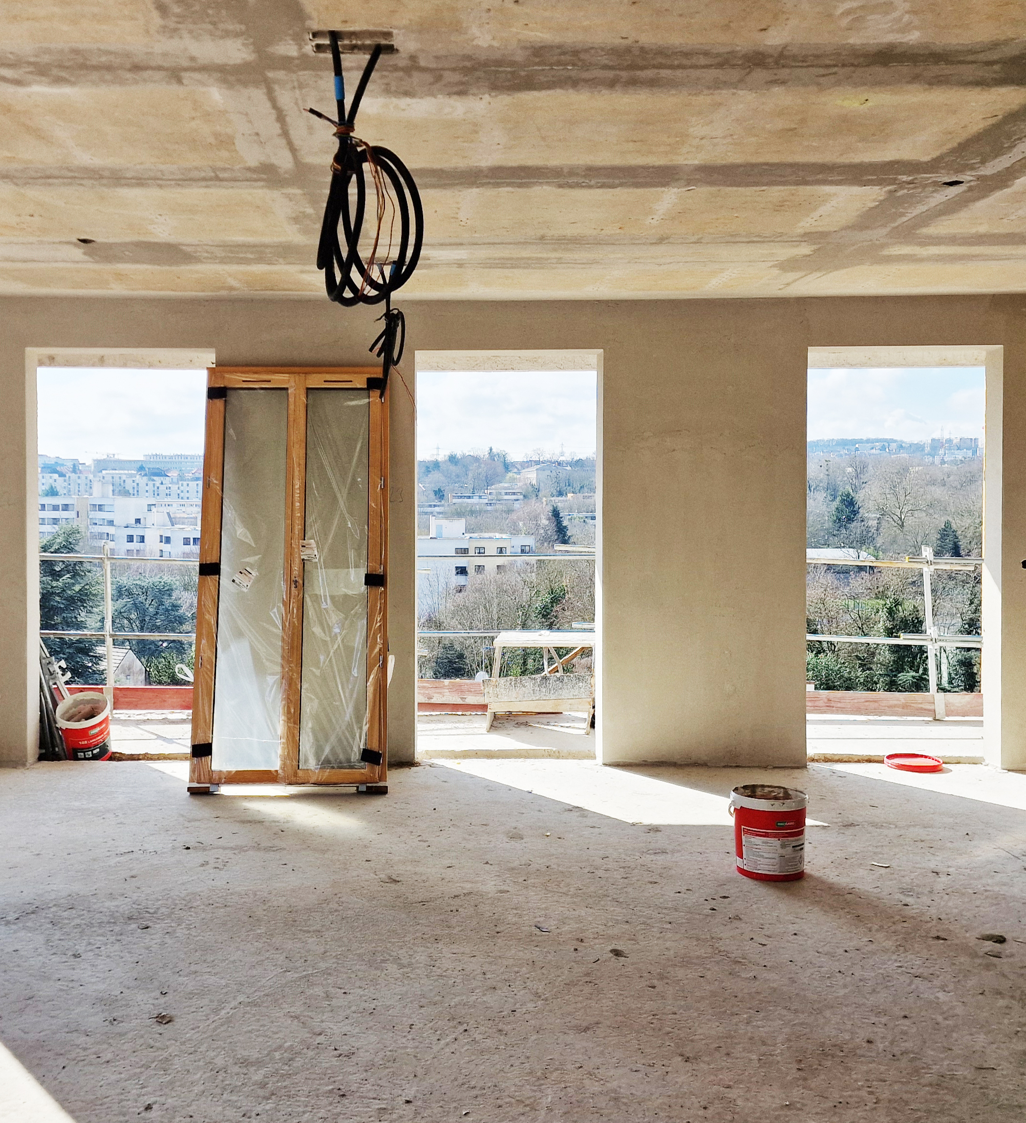 Démolition de 39 logements, construction de 92 logements sociaux, aménagement paysager, stationnement souterrain, Verrières-le-Buisson.