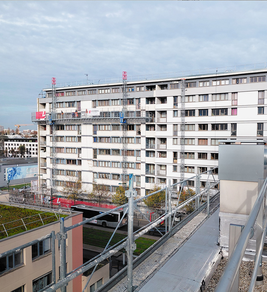 Conception-réalisation pour la réhabilitation de 333 logements sur 4 bâtiments dans le quartier d'Orgemont, Epinay-sur-Seine.