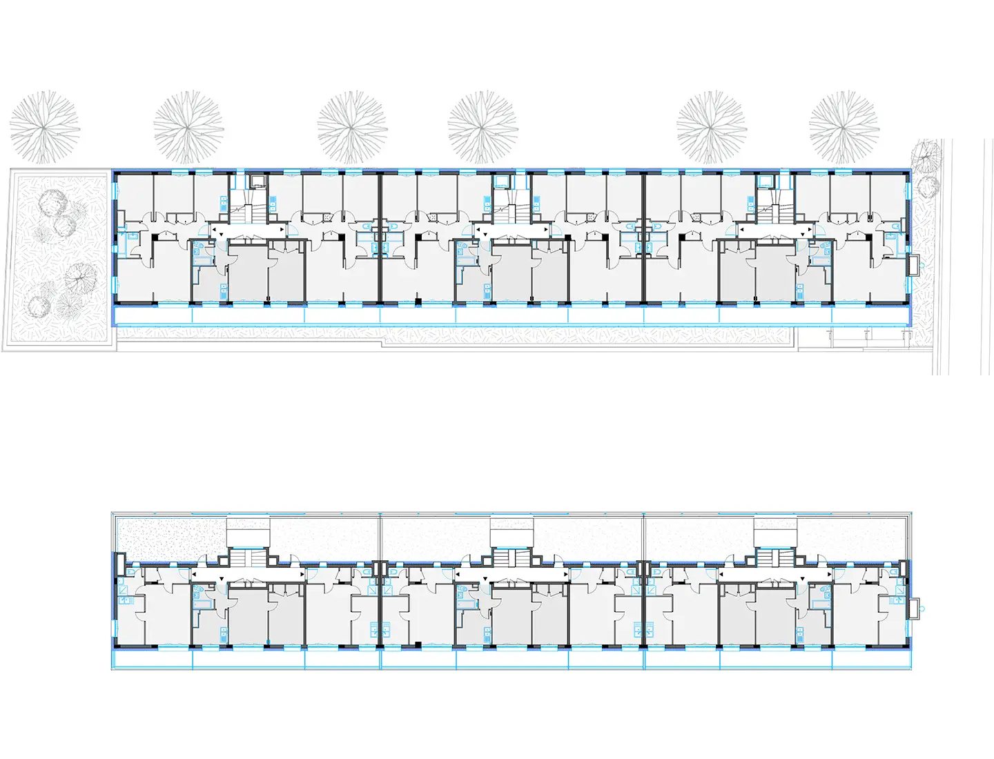 Plan étage courant et attique