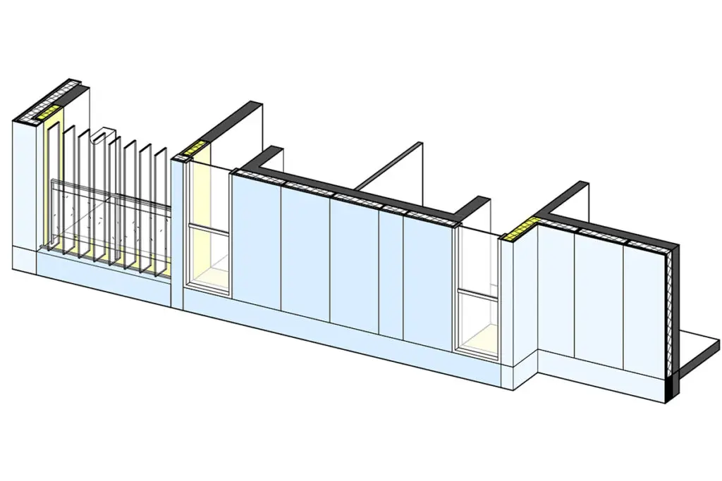 Nouvelles fenêtres en tableau et jalousie au droit des loggias